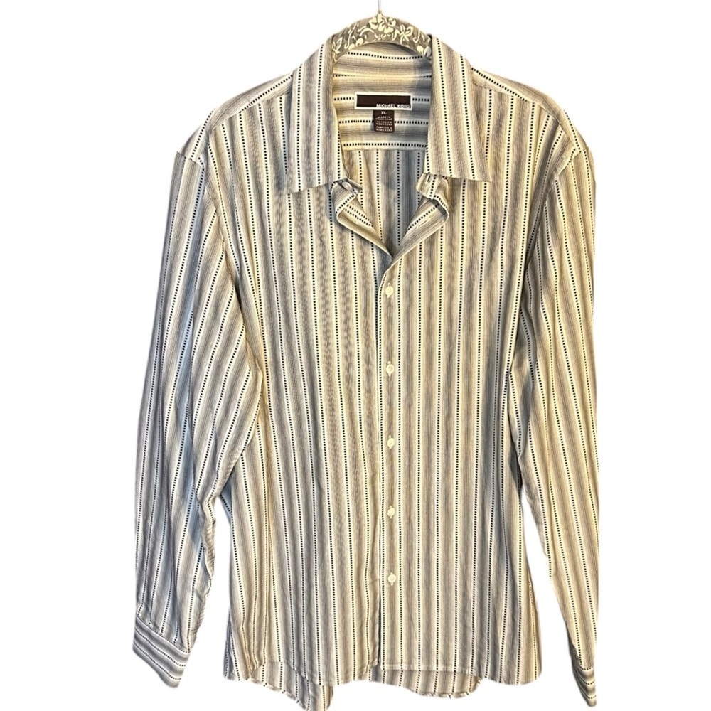 Michael Kors Men's Striped Button-Down Shirt